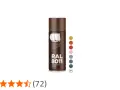 Brun metallsprayburk, Cosmoslac Premium Acrylic Paint, RAL 8011 Nut Brown. Bredvid burken syns en rad färgcirklar.