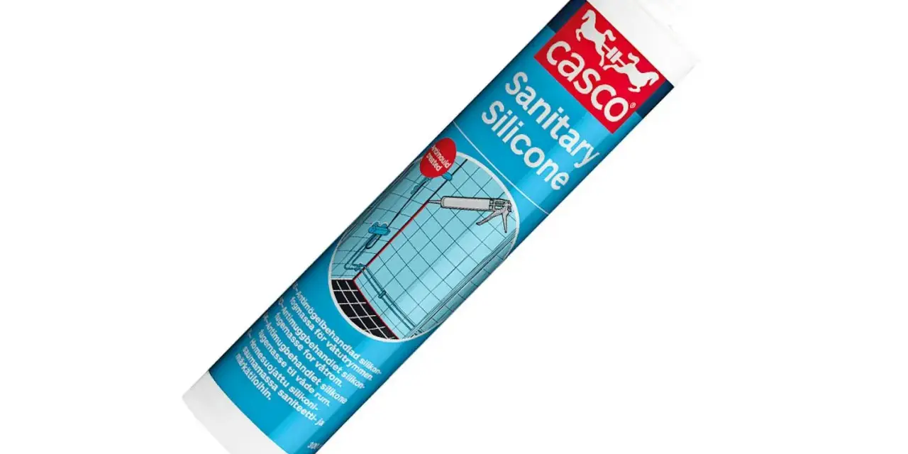 Casco Sanitary Silicone-tub. Perfekt för att måla på silikon i badrum och våtutrymmen, motverkar mögel.