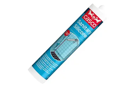 Casco Sanitary Silicone-tub. Perfekt för att måla på silikon i badrum och våtutrymmen, motverkar mögel.