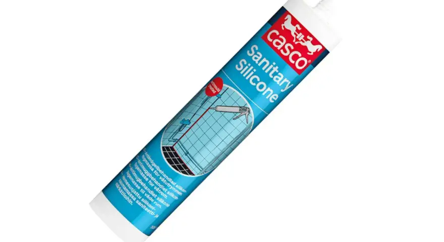 Casco Sanitary Silicone-tub. Perfekt för att måla på silikon i badrum och våtutrymmen, motverkar mögel.